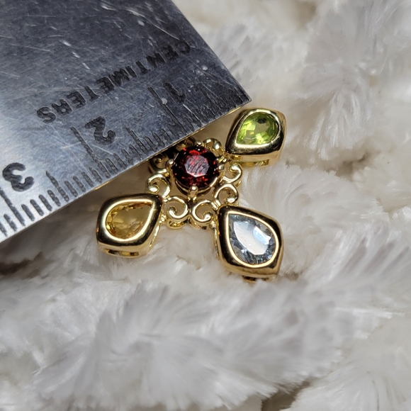 Elegant Multi-Color Gemstone Pendant - Picture 4 of 5